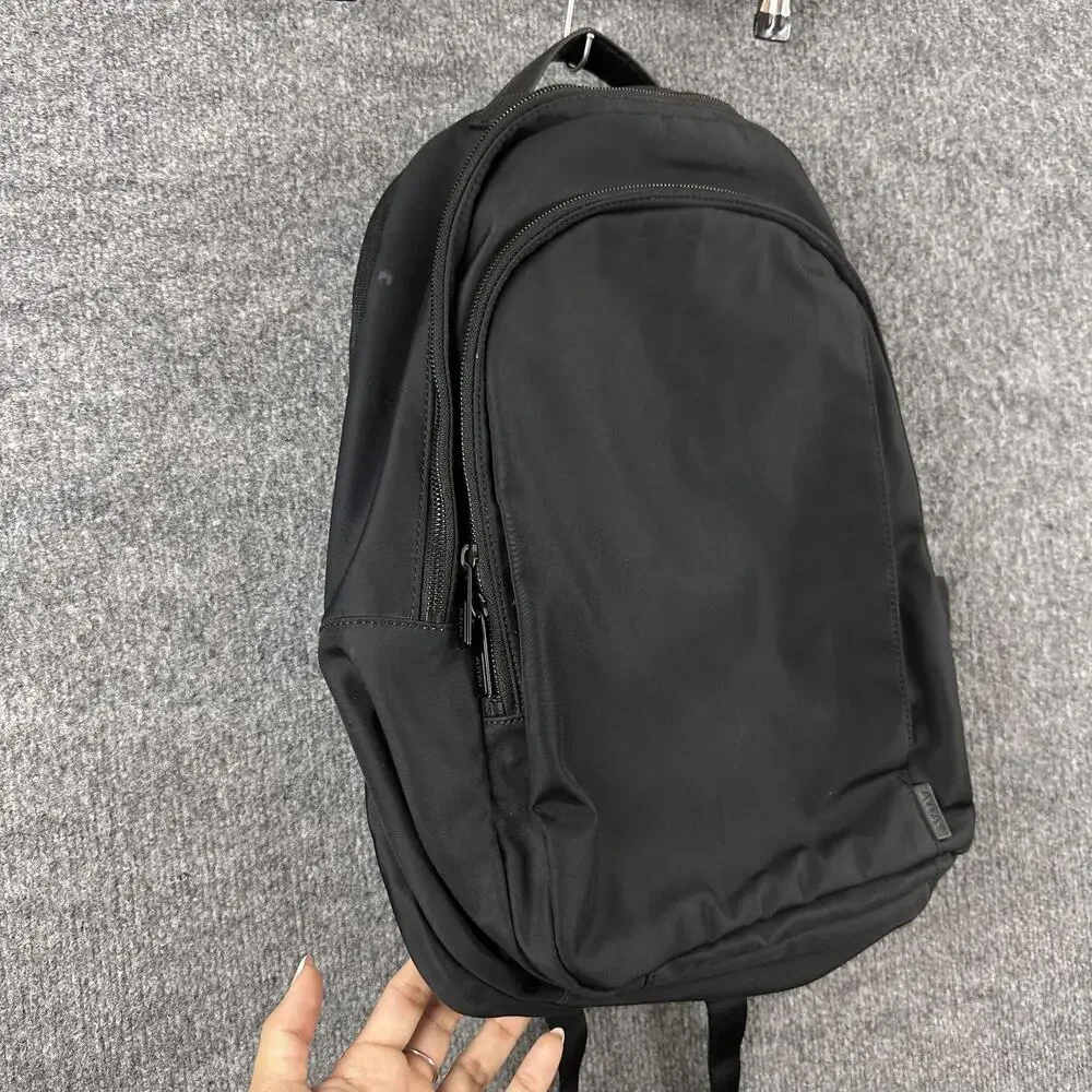 Away Daypack Minimalist Nylon Laptop Travel Backpack Black Work Office College